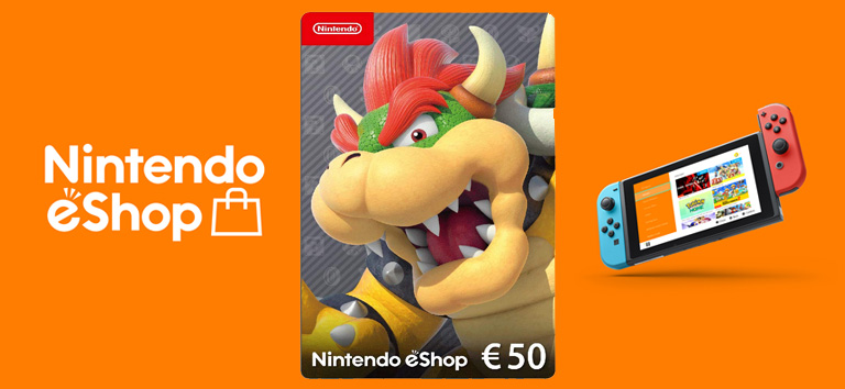 50 klíč EUR Card Nintendo aktivační eShop